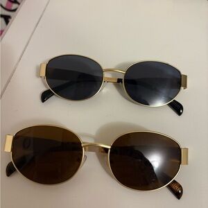 Stylish Gold Frame Sunglasses Set